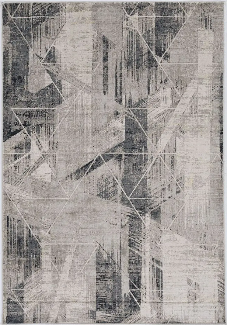5' X 8' Gray Abstract Area Rug