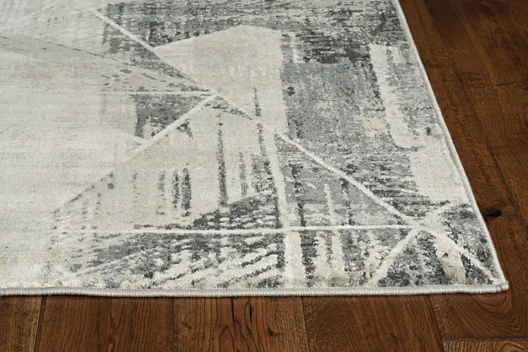 5' X 8' Gray Abstract Area Rug