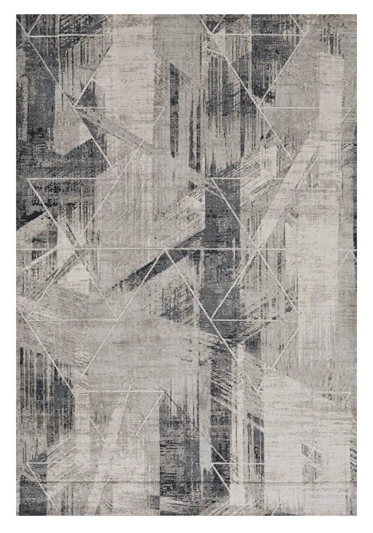 5' X 8' Gray Abstract Area Rug