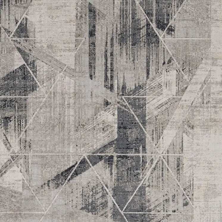 5' X 8' Gray Abstract Area Rug