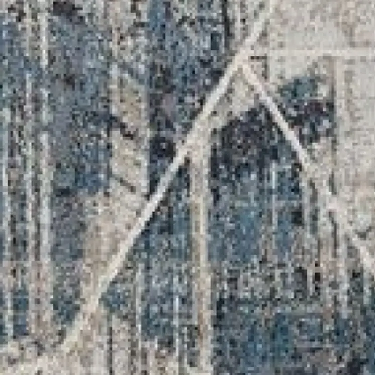 9' X 13' Blue and Gray Abstract Area Rug