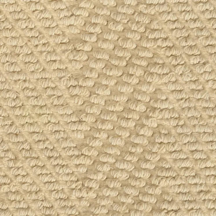 7' Ivory Jute Chevron Hand Woven Runner Rug