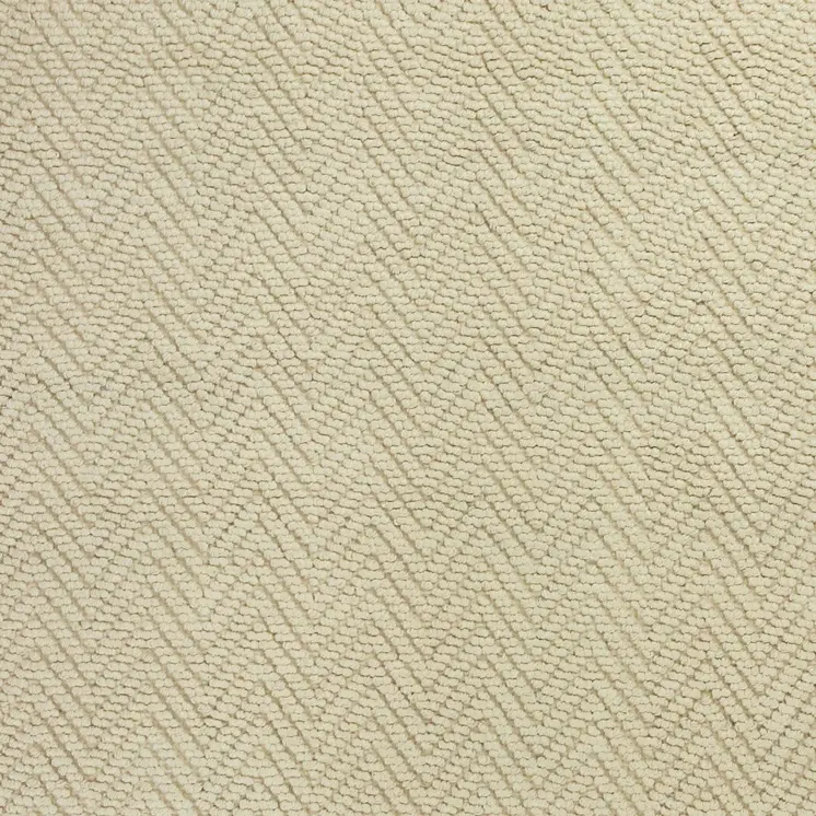 7' Ivory Jute Chevron Hand Woven Runner Rug