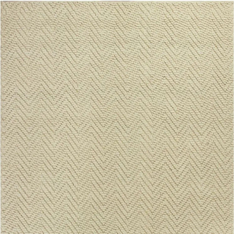 5' X 8' Ivory Jute Chevron Hand Woven Area Rug