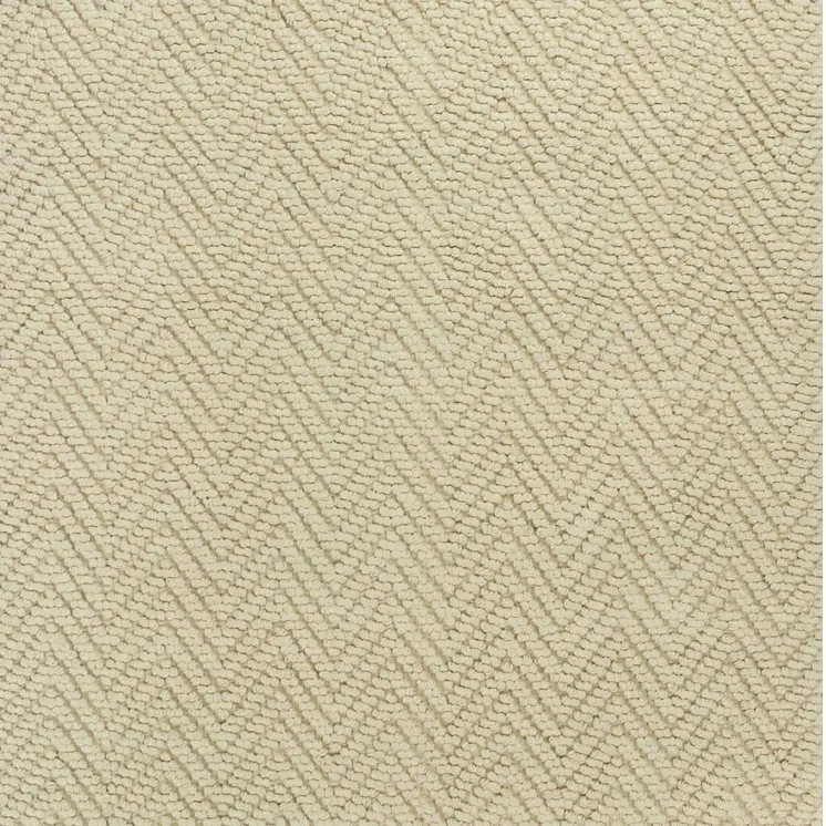 5' X 8' Ivory Jute Chevron Hand Woven Area Rug
