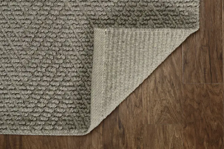 8' X 11' Gray Chevron Hand Woven Area Rug