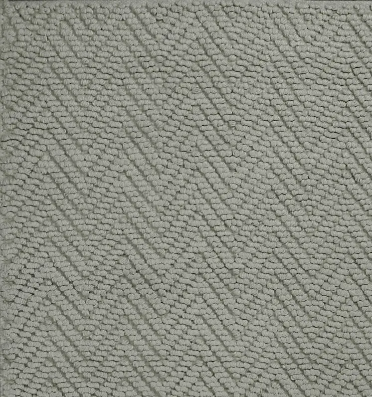 8' X 11' Gray Chevron Hand Woven Area Rug