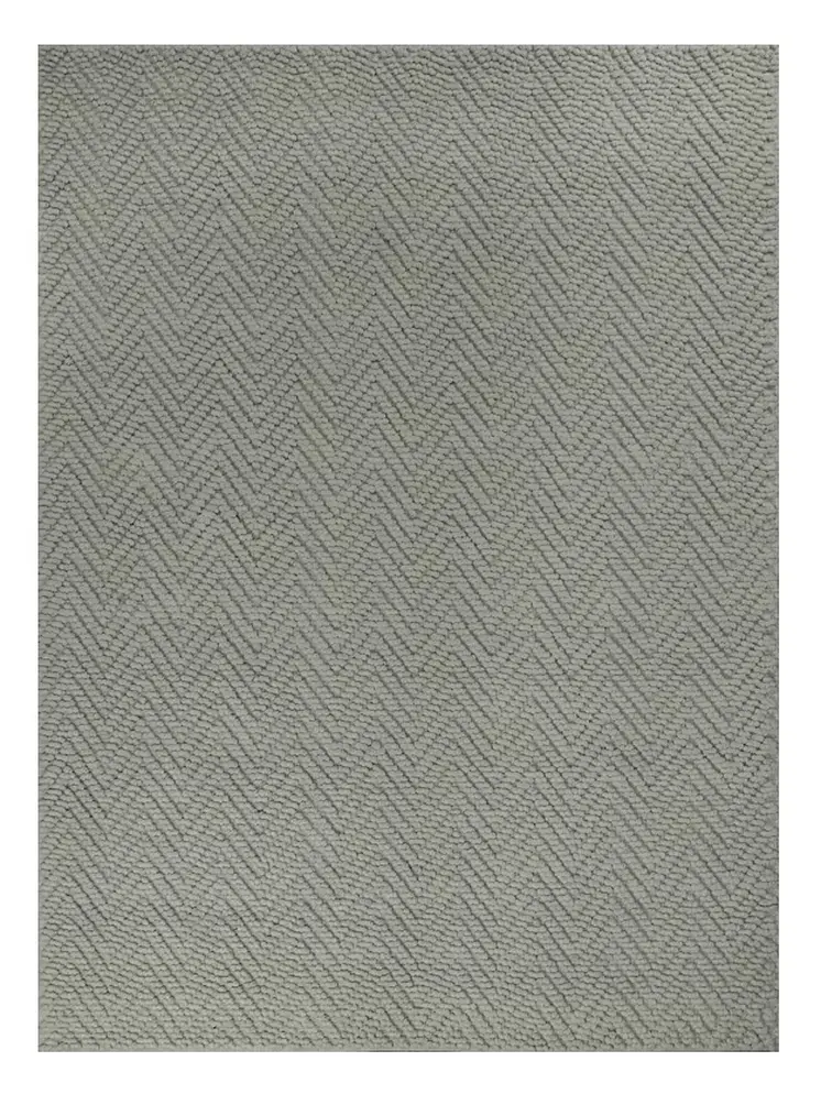 8' X 11' Gray Chevron Hand Woven Area Rug