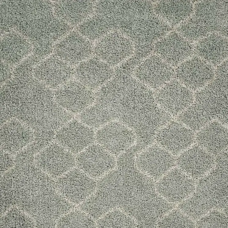 8' X 11' Gray and Beige Abstract Shag Area Rug