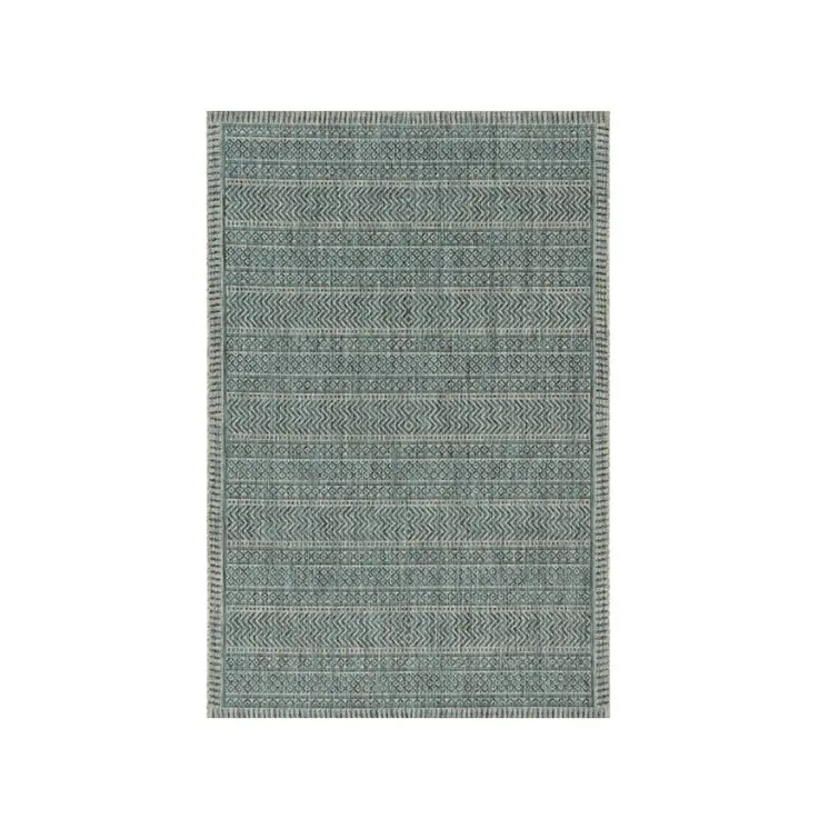 3' X 4' Teal Polypropylene Area Rug