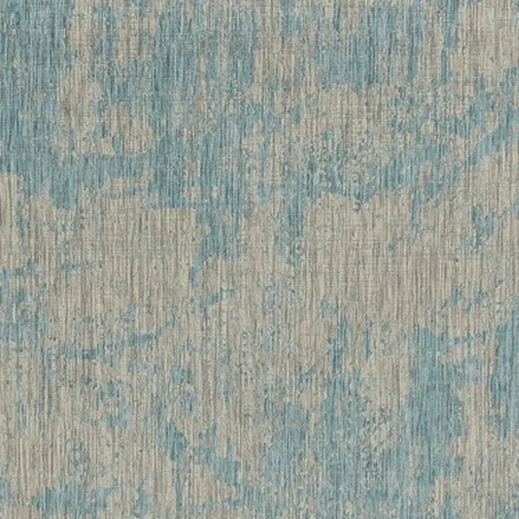 5' X 8' Teal Blue Abstract Indoor Outdoor Area Rug