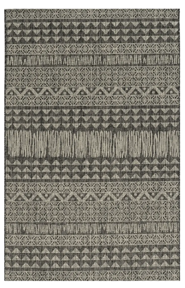 3' X 5' Charcoal Tribal Area Rug