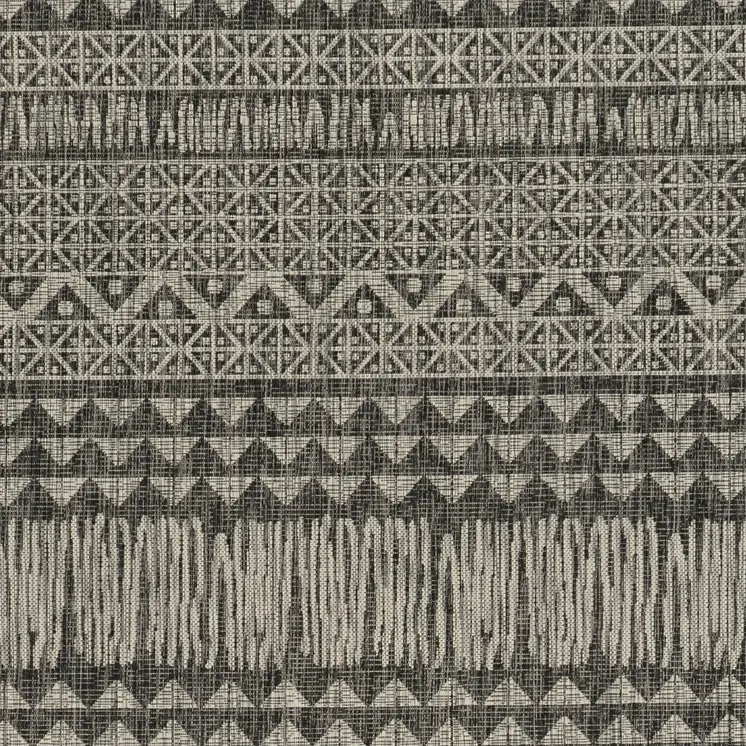 3' X 5' Charcoal Tribal Area Rug