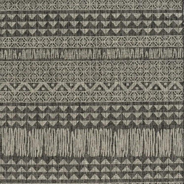 3' X 5' Charcoal Tribal Area Rug