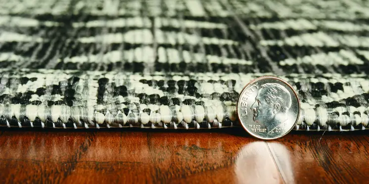 8' Charcoal Southwestern Indoor Outdoor Area Rug