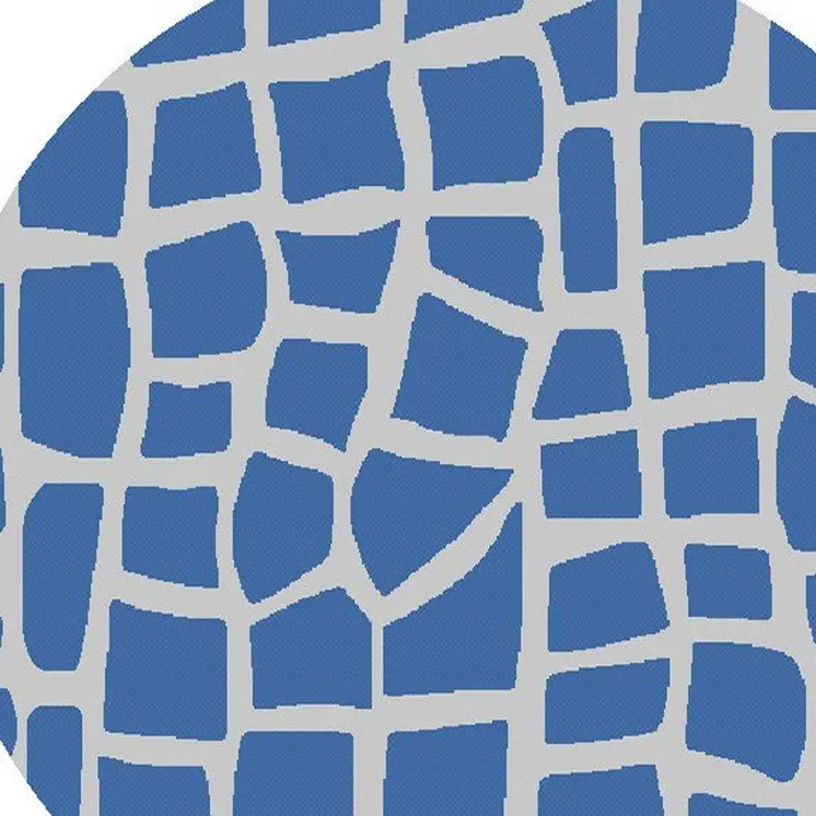 8' Blue And Gray Abstract Indoor Outdoor Area Rug