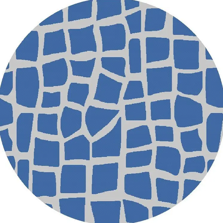 8' Blue And Gray Abstract Indoor Outdoor Area Rug