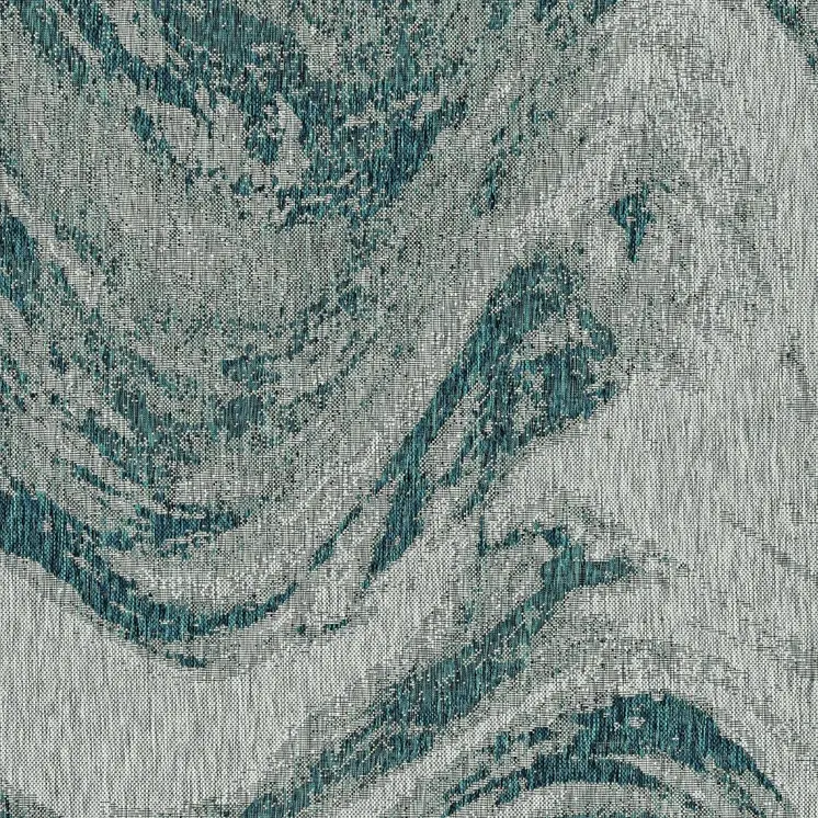 8' X 11' Gray Abstract Indoor Outdoor Area Rug