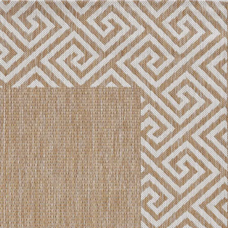 3' X 5' Natural Geometric Area Rug