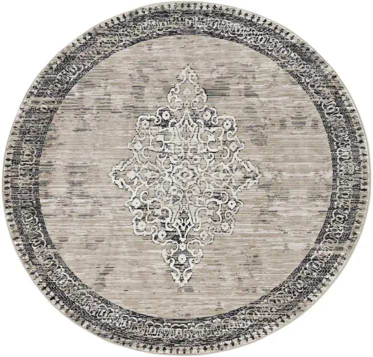 8' Natural Round Rug