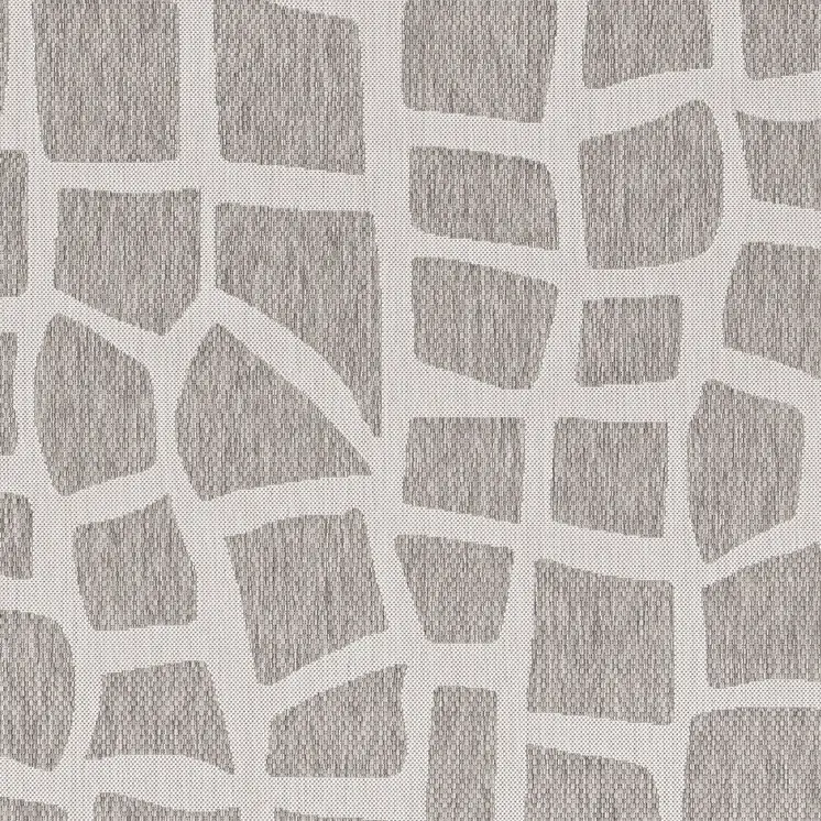 3' X 5' Gray and Ivory Cobblestone Area Rug