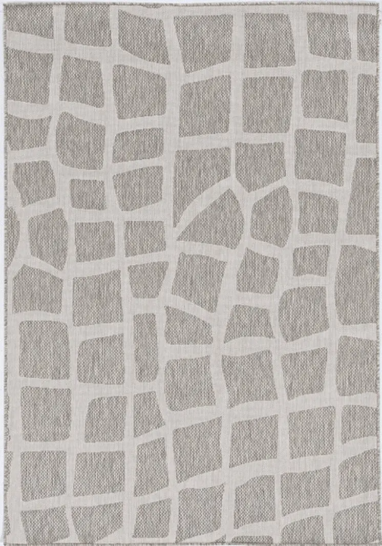 8' X 11' Ivory And Gold Abstract Area Rug