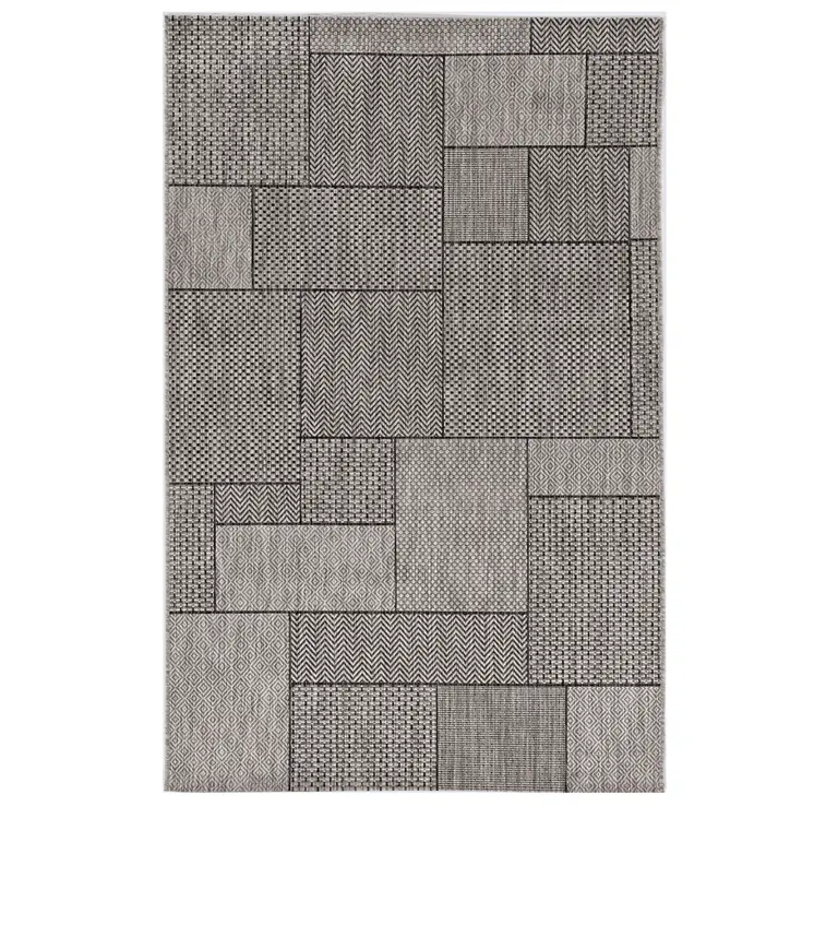 3' X 5' Gray Abstract Indoor Outdoor Area Rug