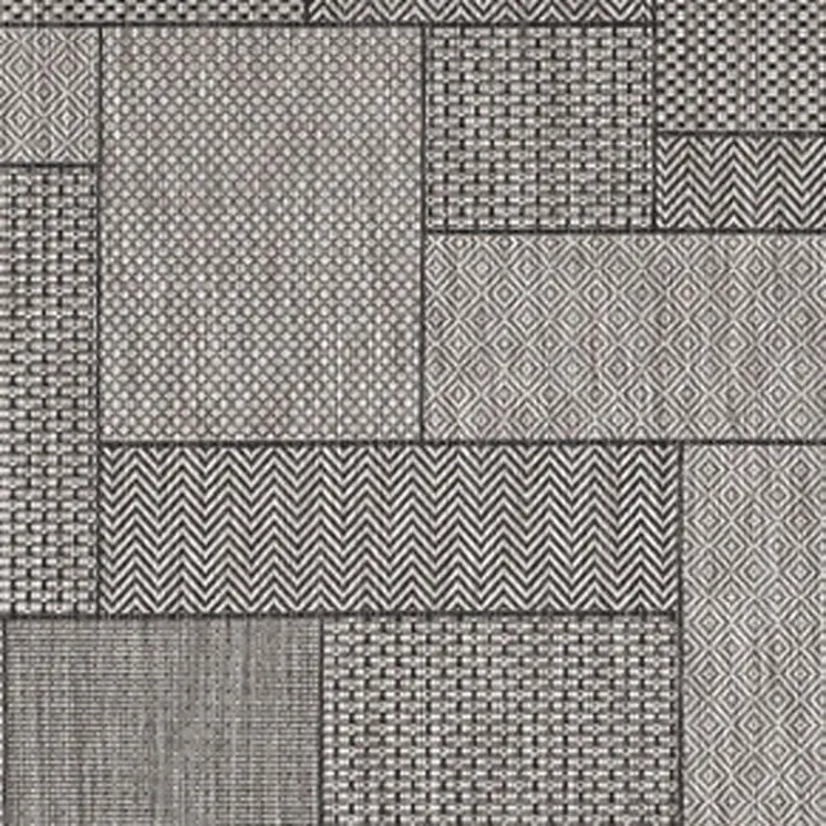 8' X 11' Gray Southwestern Indoor Outdoor Area Rug