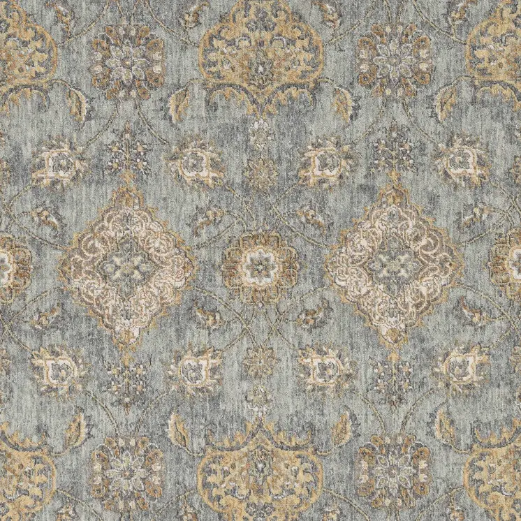 3' X 5' Sage Orange And White Wool Floral Distressed Area Rug