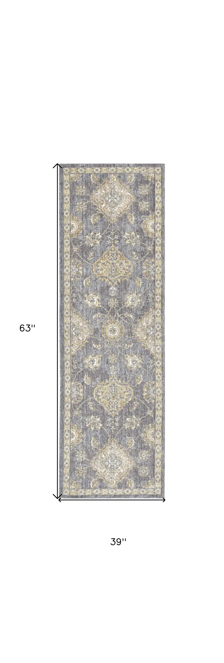 3' X 5' Sage Orange And White Wool Floral Distressed Area Rug