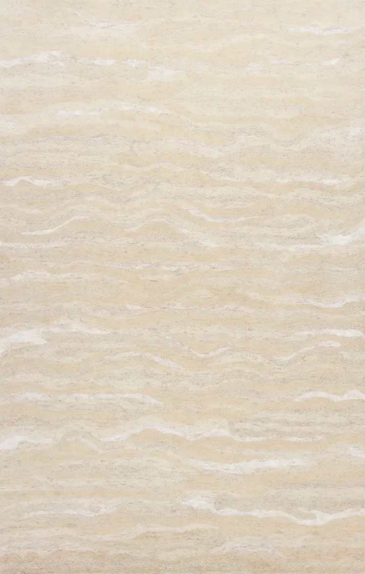 3' X 5' Ivory Hand Tufted Abstract Indoor Area Rug