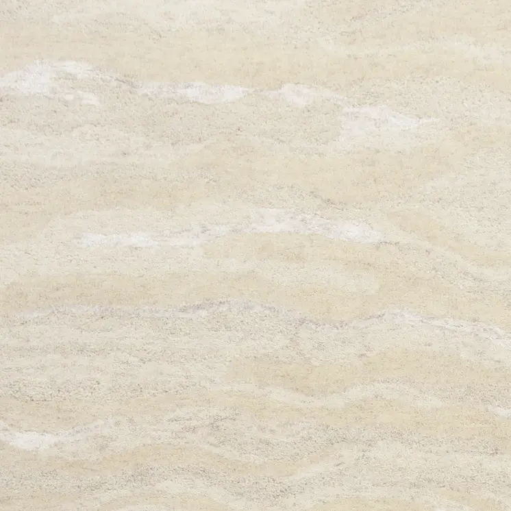 5' X 7' Ivory And Tan Abstract Hand Tufted Area Rug