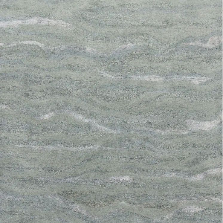 3' X 5' Slate Gray And Ivory Abstract Hand Tufted Area Rug