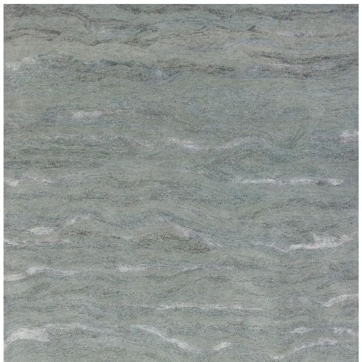 8' X 10' Slate Gray And Ivory Wool Abstract Hand Tufted Area Rug