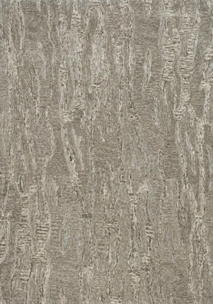 5' X 7' Sand And Gray Abstract Hand Tufted Area Rug