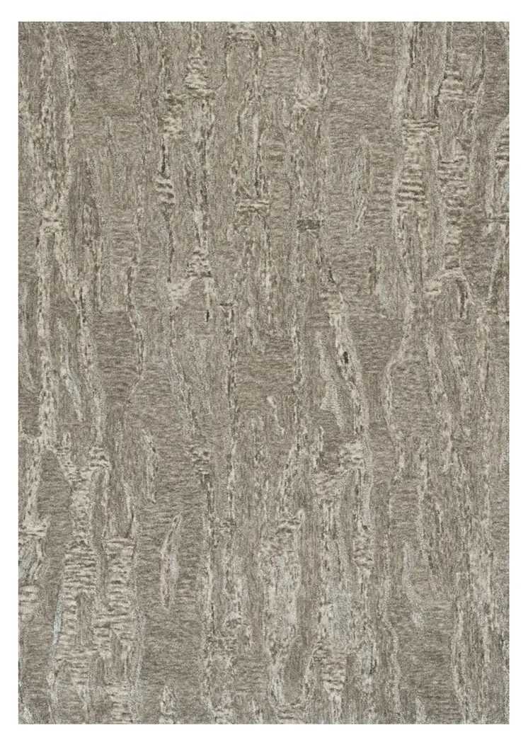 5' X 7' Sand And Gray Abstract Hand Tufted Area Rug