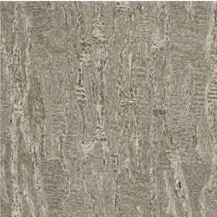 5' X 7' Sand And Gray Abstract Hand Tufted Area Rug