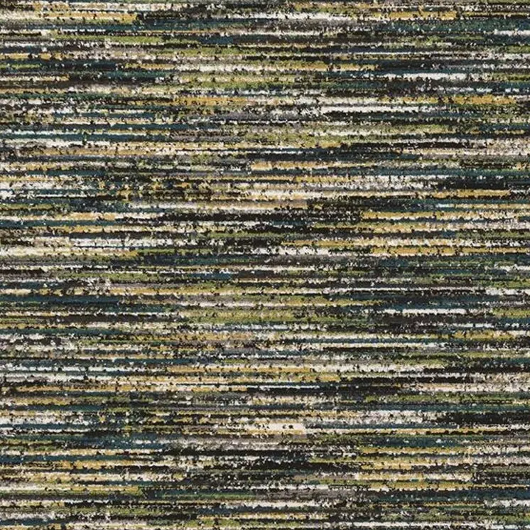 9' X 13' Black Brown and White Abstract Area Rug