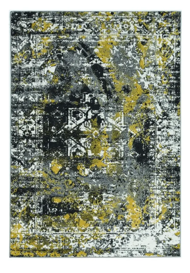 2' X 7' Grey Polypropylene Area Rug