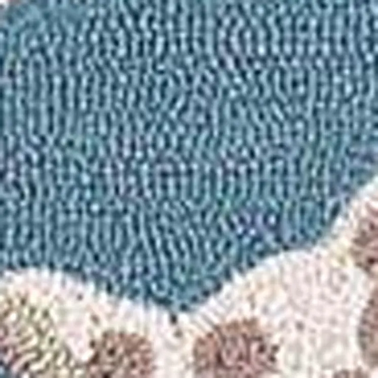 3' X 5' Seafoam Corals And Shells Area Rug