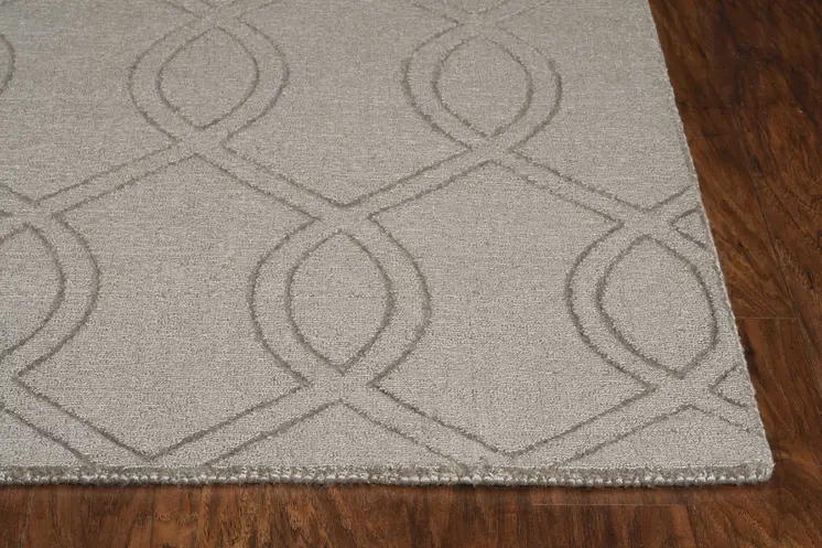 5' X 8' Green White And Brown Seashell Hand Hooked Area Rug