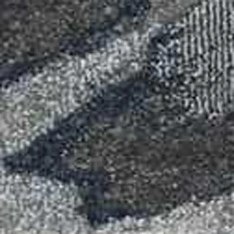 5' X 8' Ivory And Blue Botanical Leaves Area Rug