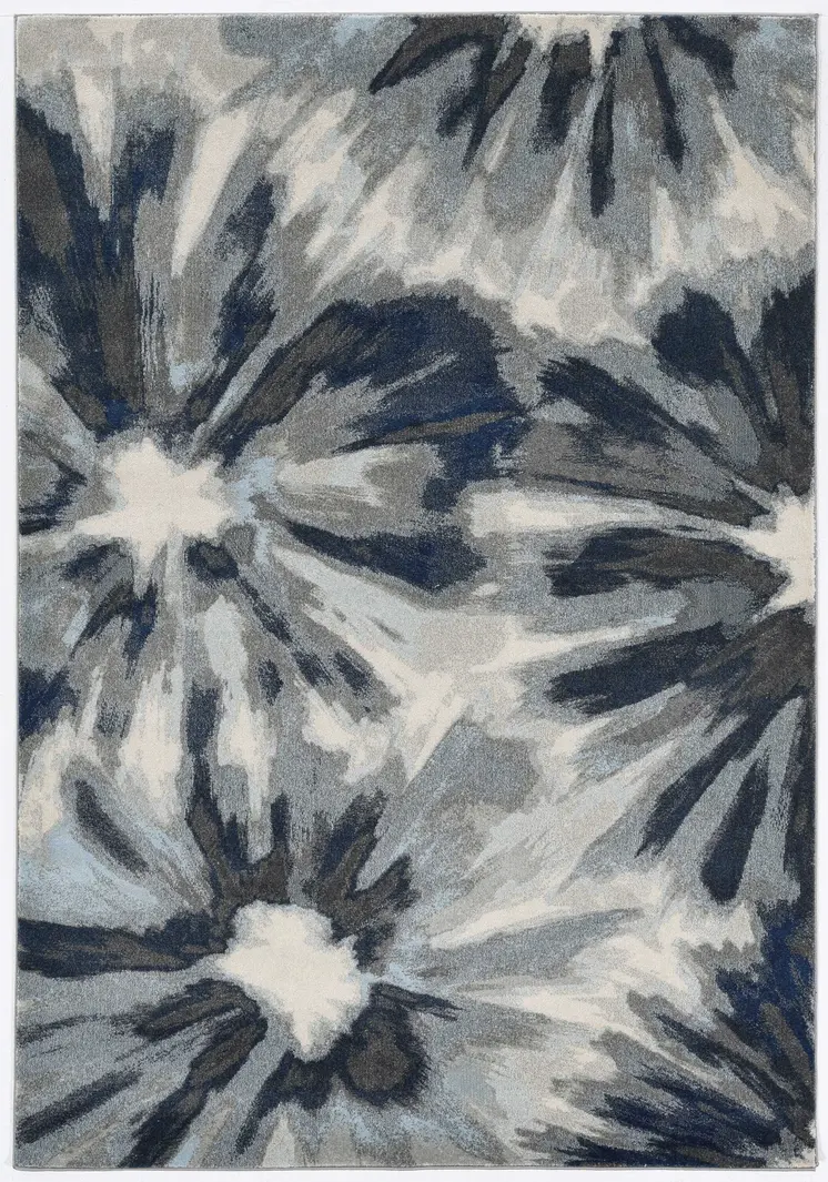 10' X 13' Ivory Blue Area Rug