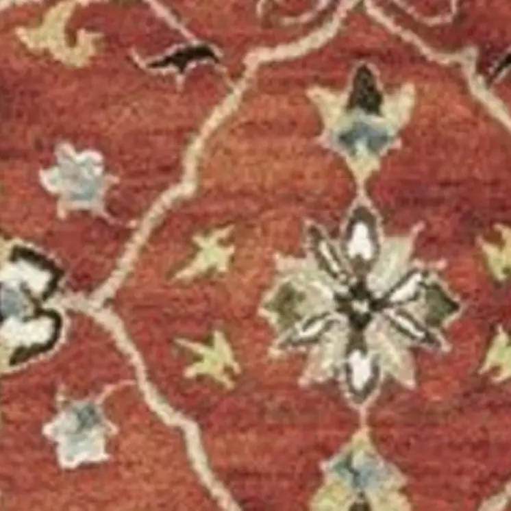 3' X 5' Sienna Medallion Vines Wool Rug