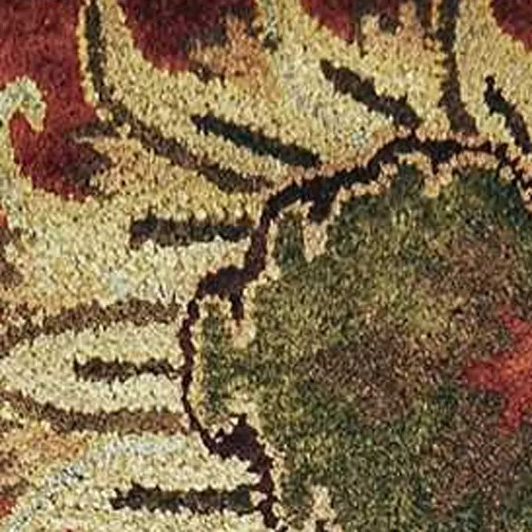 9' X 13' Sienna Orange Hand Tufted Traditional Floral Allover Indoor Area Rug
