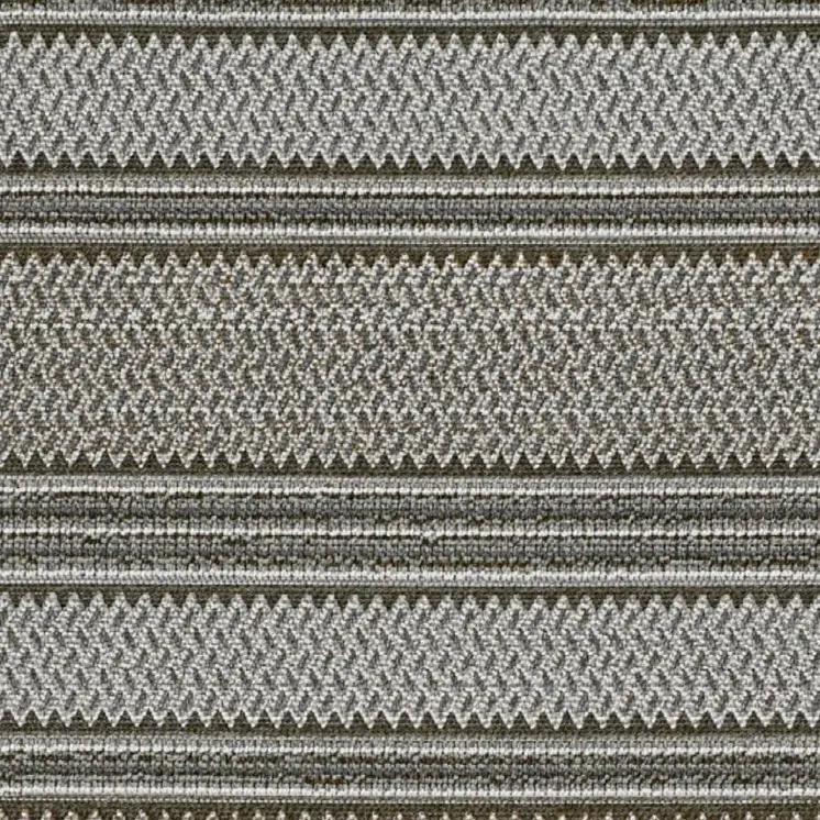 8' Gray Southwestern Indoor Outdoor Area Rug