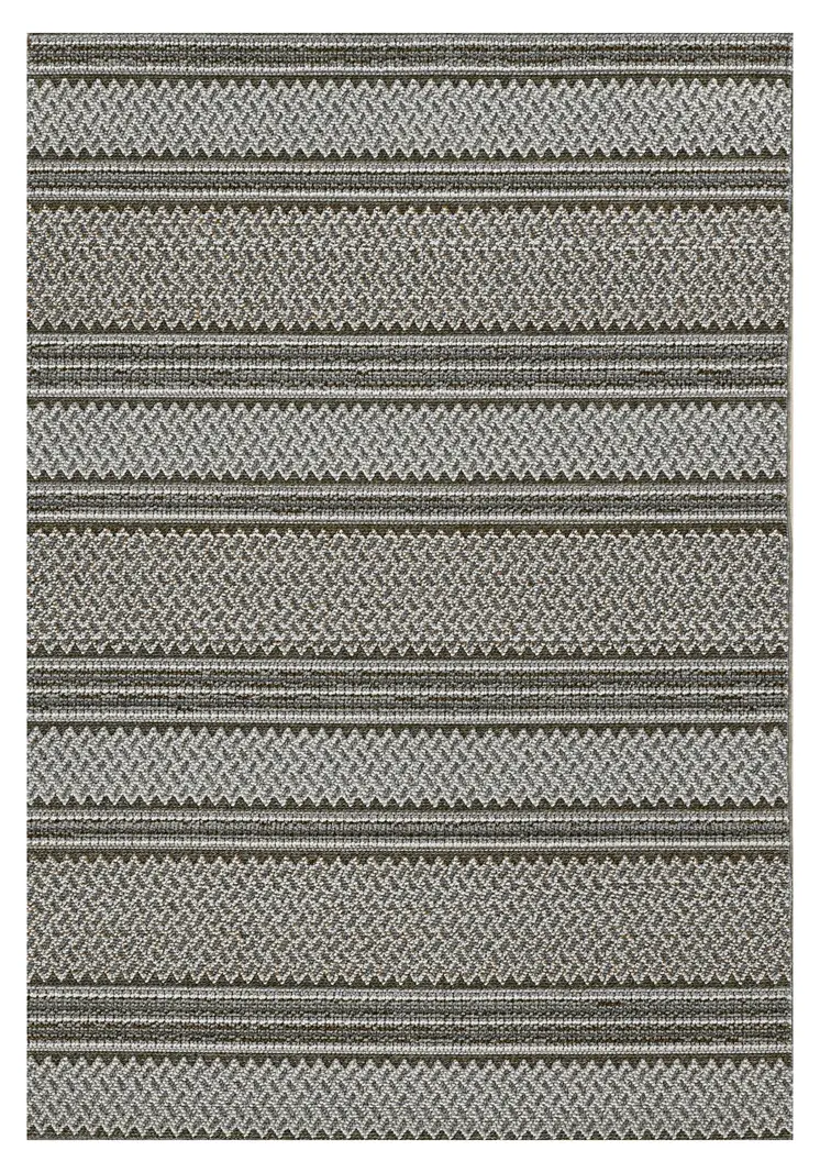 4' X 6' Gray Striped Area Rug