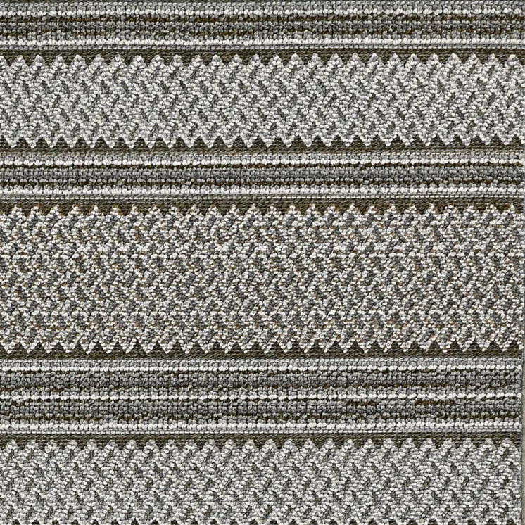 5' X 8' Gray Striped Area Rug