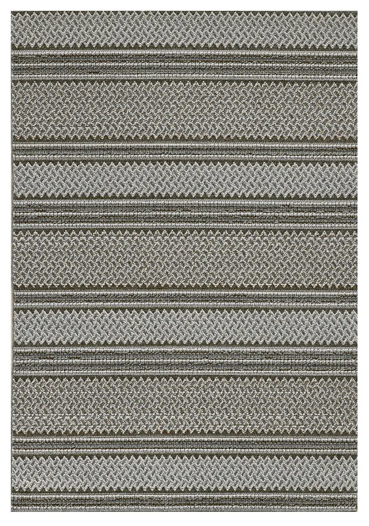 5' X 8' Gray Striped Area Rug