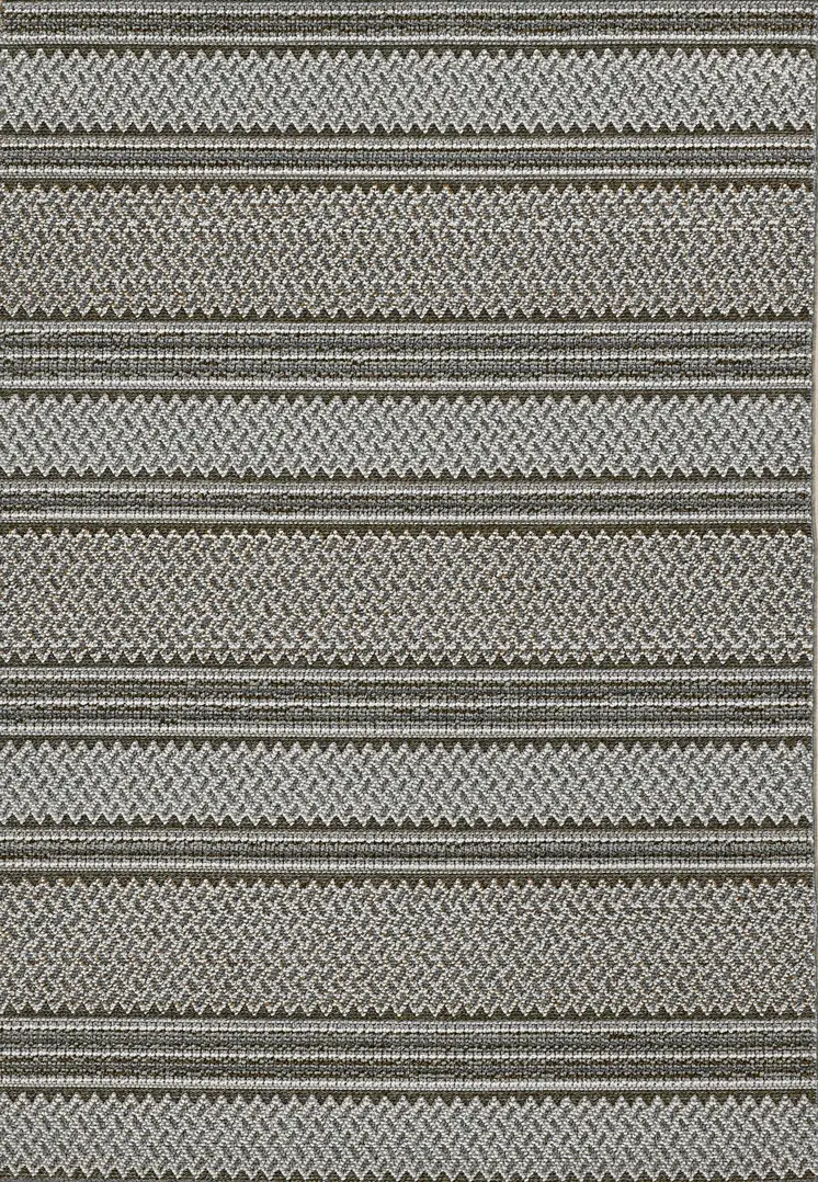 5' X 8' Gray Striped Area Rug